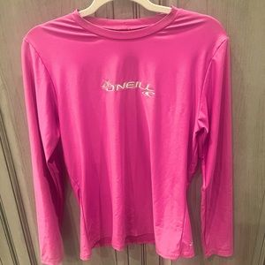 O’Neill Slim Fit Pink long sleeve swimsuit bathing swim top shirt